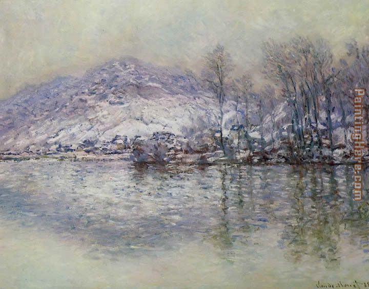 Claude Monet The Seine at Port Villez Snow Effect